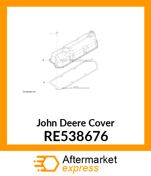 COVER, SHEET METAL ROCKER ARM, W/O RE538676