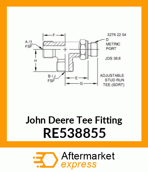 TEE FITTING,WITH ORIFICE RE538855