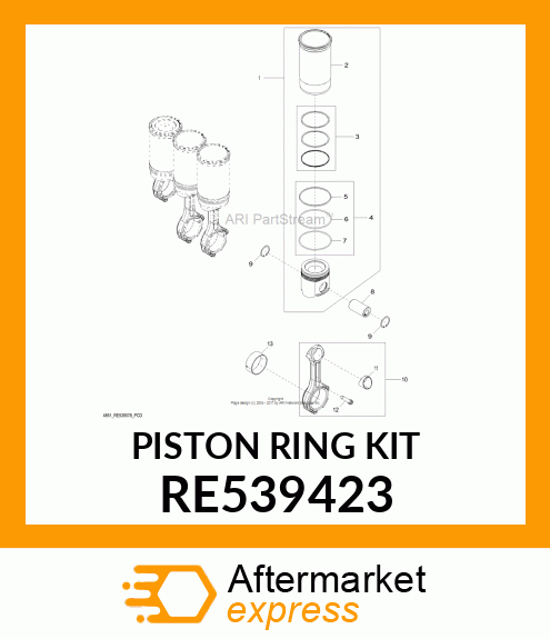 PISTON RING KIT RE539423