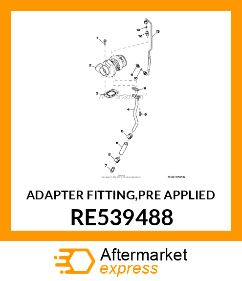 ADAPTER FITTING,PRE APPLIED RE539488