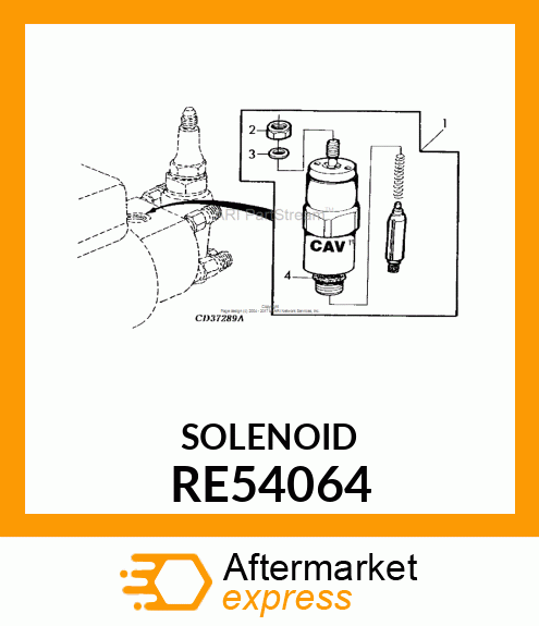 SOLENOID, FUEL SHUT RE54064