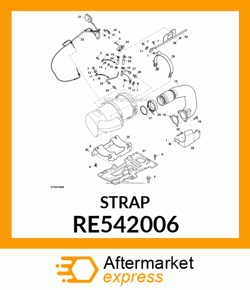 STRAP, TEMP. SENSOR MOUNTING WITH C RE542006