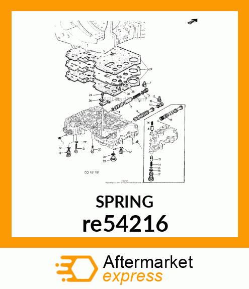 LEAF, SPRING (4 SPEED) re54216