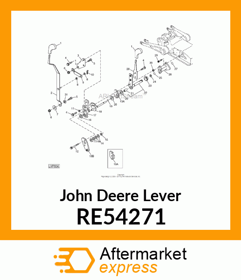 LEVER, LEVER, W/BUSHING RE54271