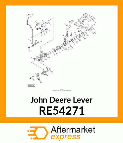 LEVER, LEVER, W/BUSHING RE54271