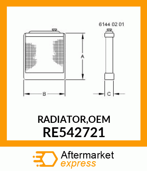 RADIATOR,OEM RE542721