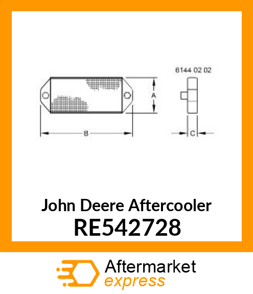 AFTERCOOLER,CHARGED AIR (CAC) RE542728