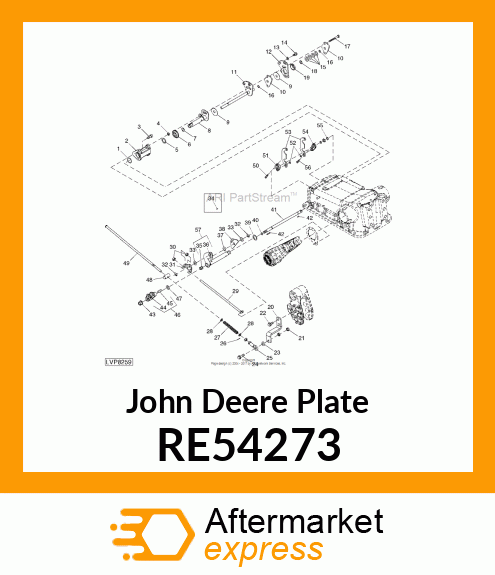 PLATE W/ SHAFT AND WELD NUTS RE54273