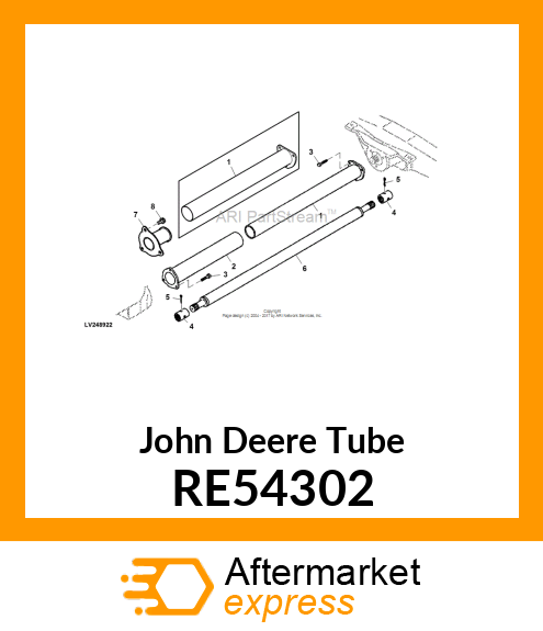 TUBE, FRONT, ASSEMBLY RE54302