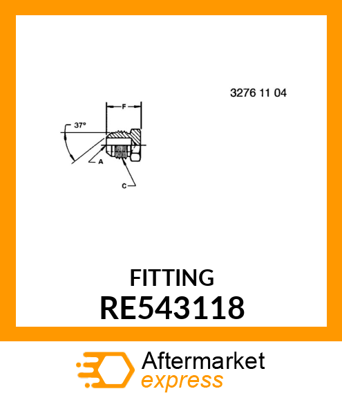 PLUG,37 DEG FLARE RE543118