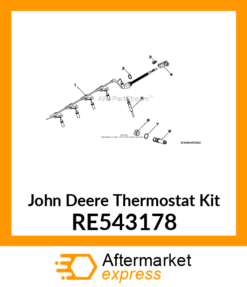 THERMOSTAT KIT, SERVICE LOW PARASIT RE543178