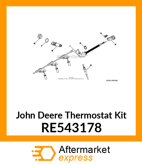 THERMOSTAT KIT, SERVICE LOW PARASIT RE543178