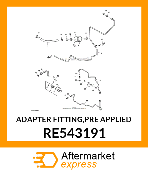 ADAPTER FITTING,PRE APPLIED RE543191