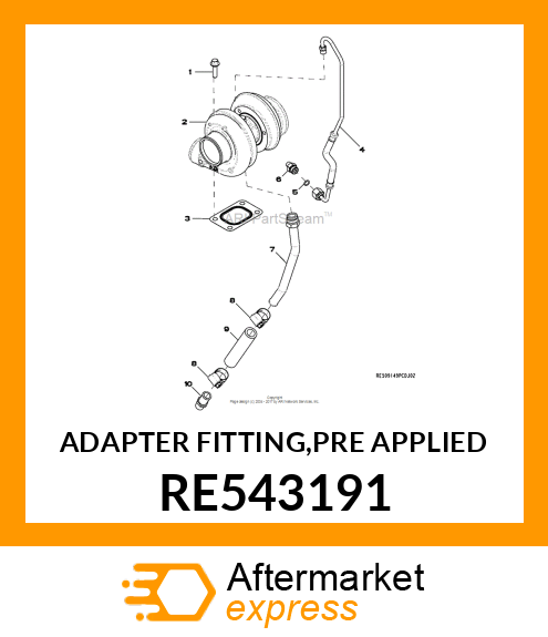 ADAPTER FITTING,PRE APPLIED RE543191