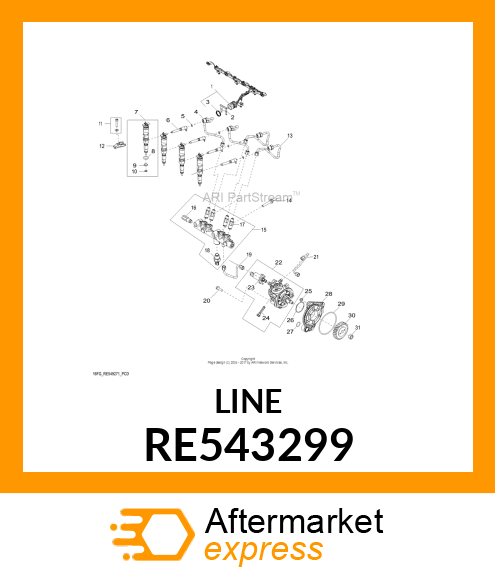 FUEL LINE, PUMP TO RAIL RE543299