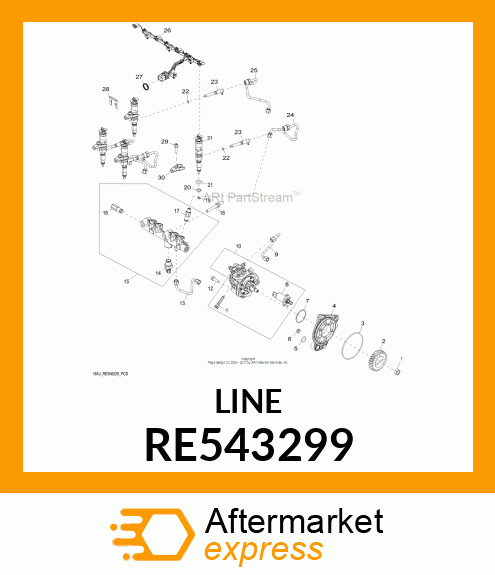 FUEL LINE, PUMP TO RAIL RE543299