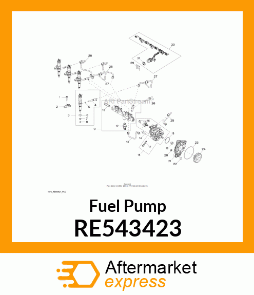 FUEL INJECTION PUMP, DENSO HP3 RE543423