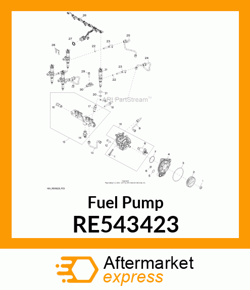 FUEL INJECTION PUMP, DENSO HP3 RE543423