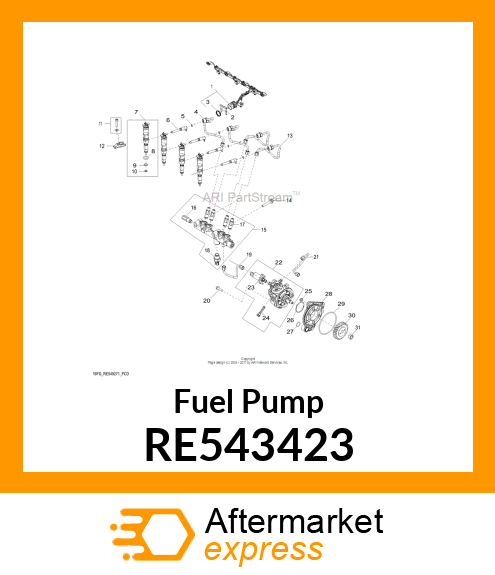 FUEL INJECTION PUMP, DENSO HP3 RE543423