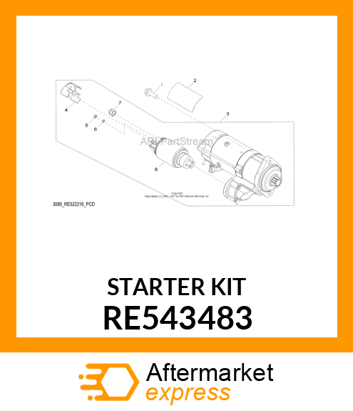 STARTER MOTOR KIT RE543483