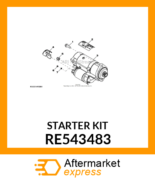 STARTER MOTOR KIT RE543483