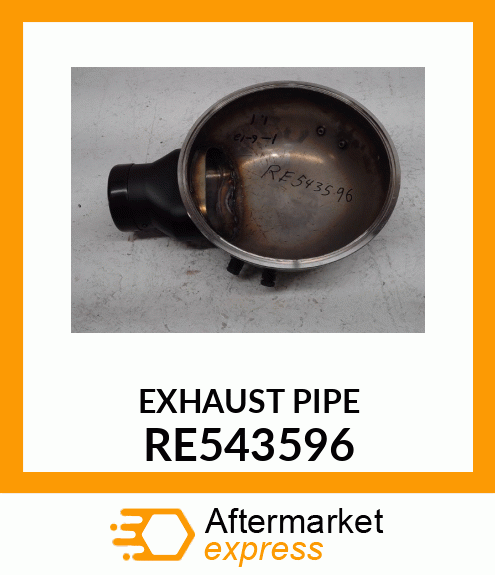 EXHAUST PIPE,SIZE 8 AXIAL OUTLET KI RE543596