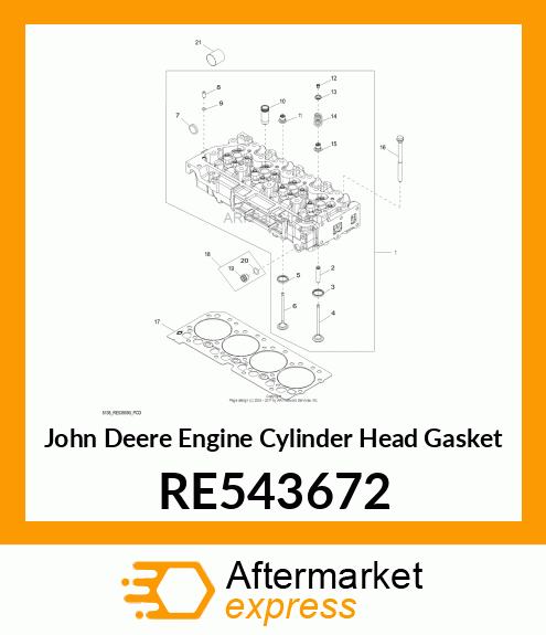 ENGINE CYLINDER HEAD GASKET ,S350 I RE543672