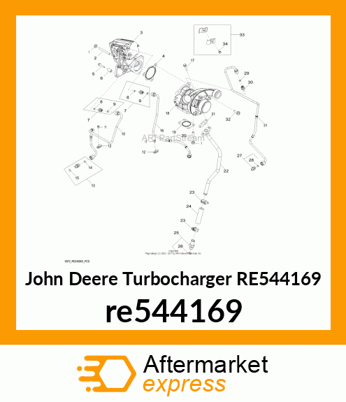 TURBOCHARGER,CZ TURBO, 90 DEGREE CO re544169