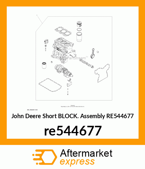 SHORT BLOCK ASSEMBLY, VASCO, TREM A re544677