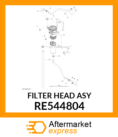FILTER HEAD, OCV RE544804