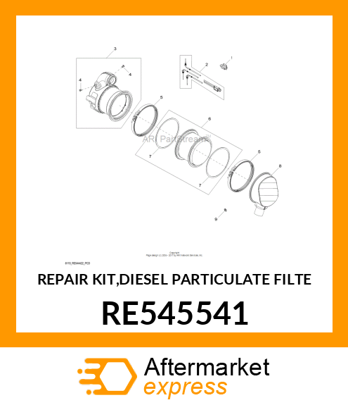 REPAIR KIT,DIESEL PARTICULATE FILTE RE545541