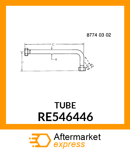 LINE,EXHAUST PRESSURE SENSOR RE546446