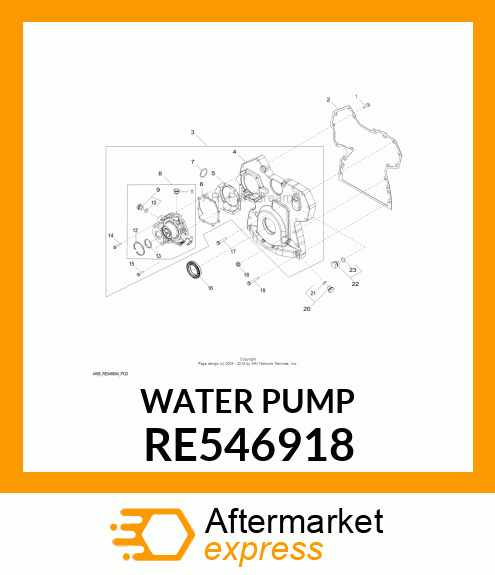 WATER PUMP, ASSEMBLY HIGH FLOW RE546918