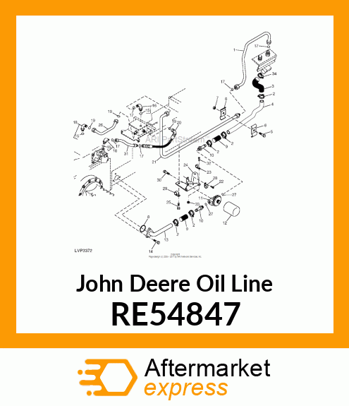 OIL LINE, LINE, OIL /SCV RETURN/ RE54847