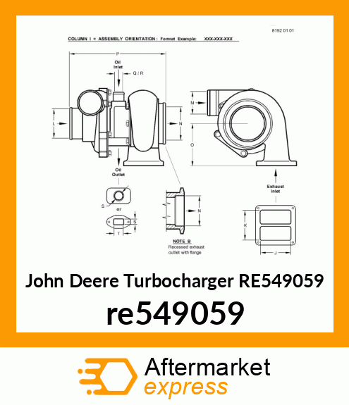 TURBOCHARGER,6665WBS0 / 12.11 re549059