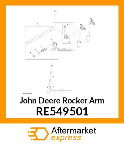 ROCKER ARM,WITH ADJUSTING SCREW RE549501