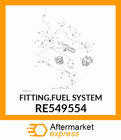 FITTING,FUEL SYSTEM RE549554