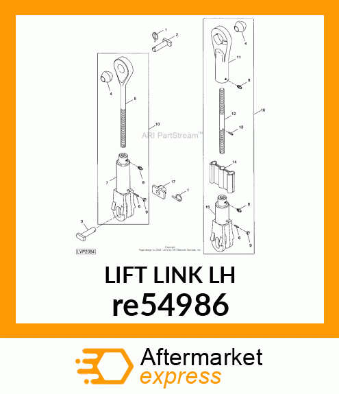 LIFT LINK, SHORT LH re54986