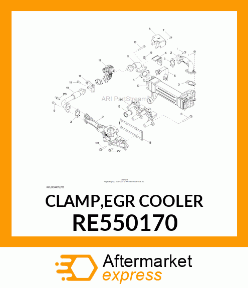 CLAMP,EGR COOLER RE550170