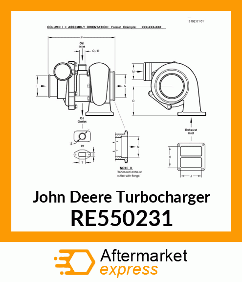 TURBOCHARGER RE550231