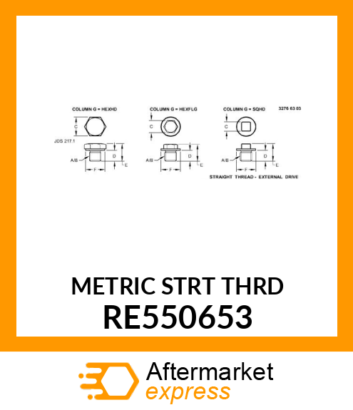 METRIC STRT THRD RE550653