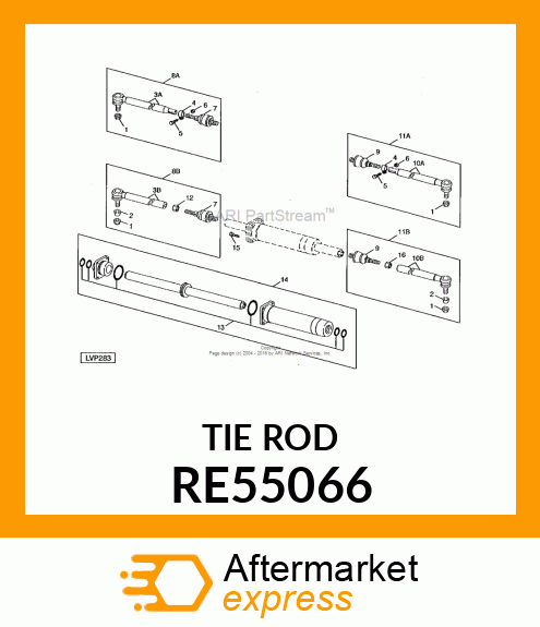 ROD, TIE, ASSEMBLY RE55066