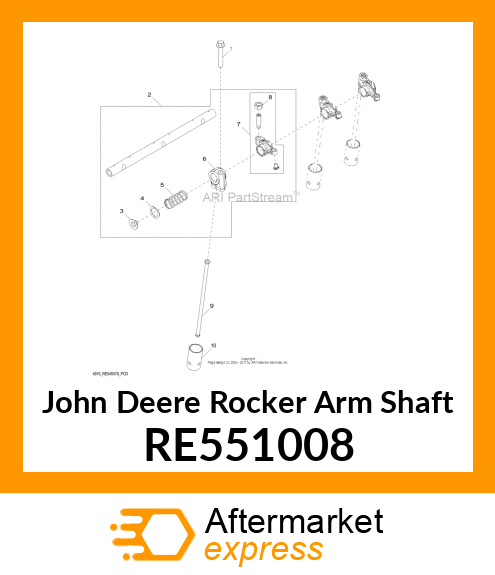 ROCKER ARM SHAFT, ROCKER ARM SHAFT RE551008