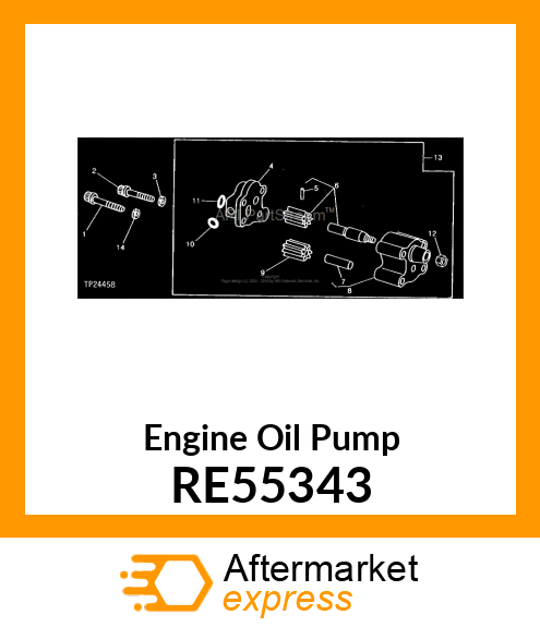 PUMP KIT, PUMP, ENGINE OIL, ASSEMBL RE55343