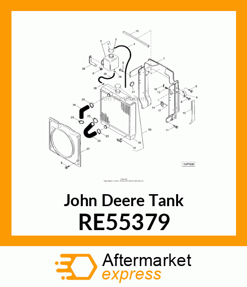 TANK, OVERFLOW, ASSEMBLY RE55379