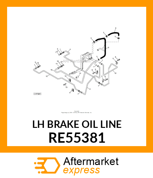 LH BRAKE OIL LINE RE55381