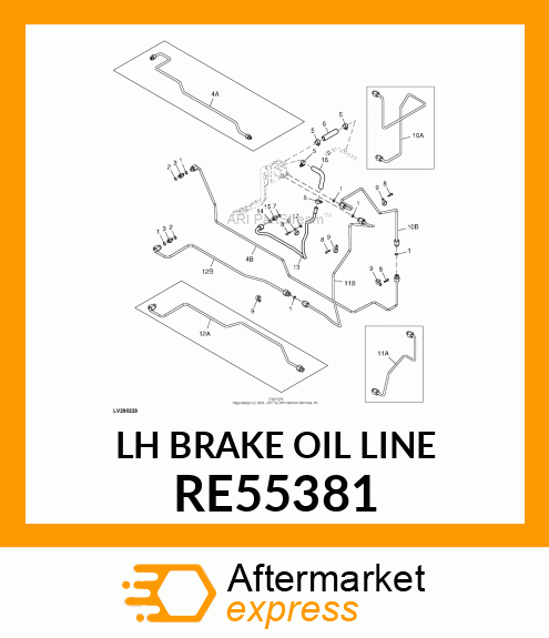 LH BRAKE OIL LINE RE55381