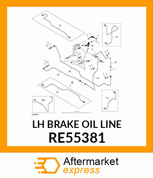 LH BRAKE OIL LINE RE55381