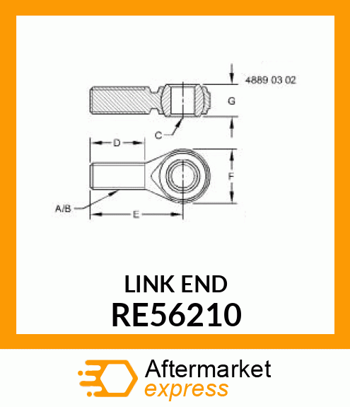 LINK END, ASSY, REAR W/BAL RE56210