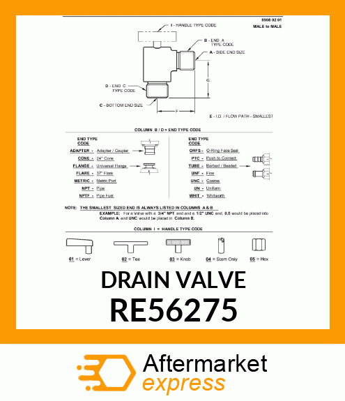 DRAIN VALVE RE56275